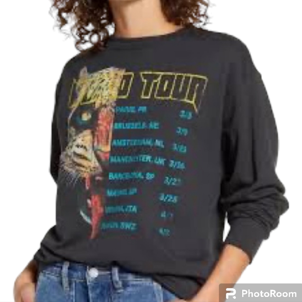 Prince Peter Collection World Tour Grey Colorful sweatshirt size small